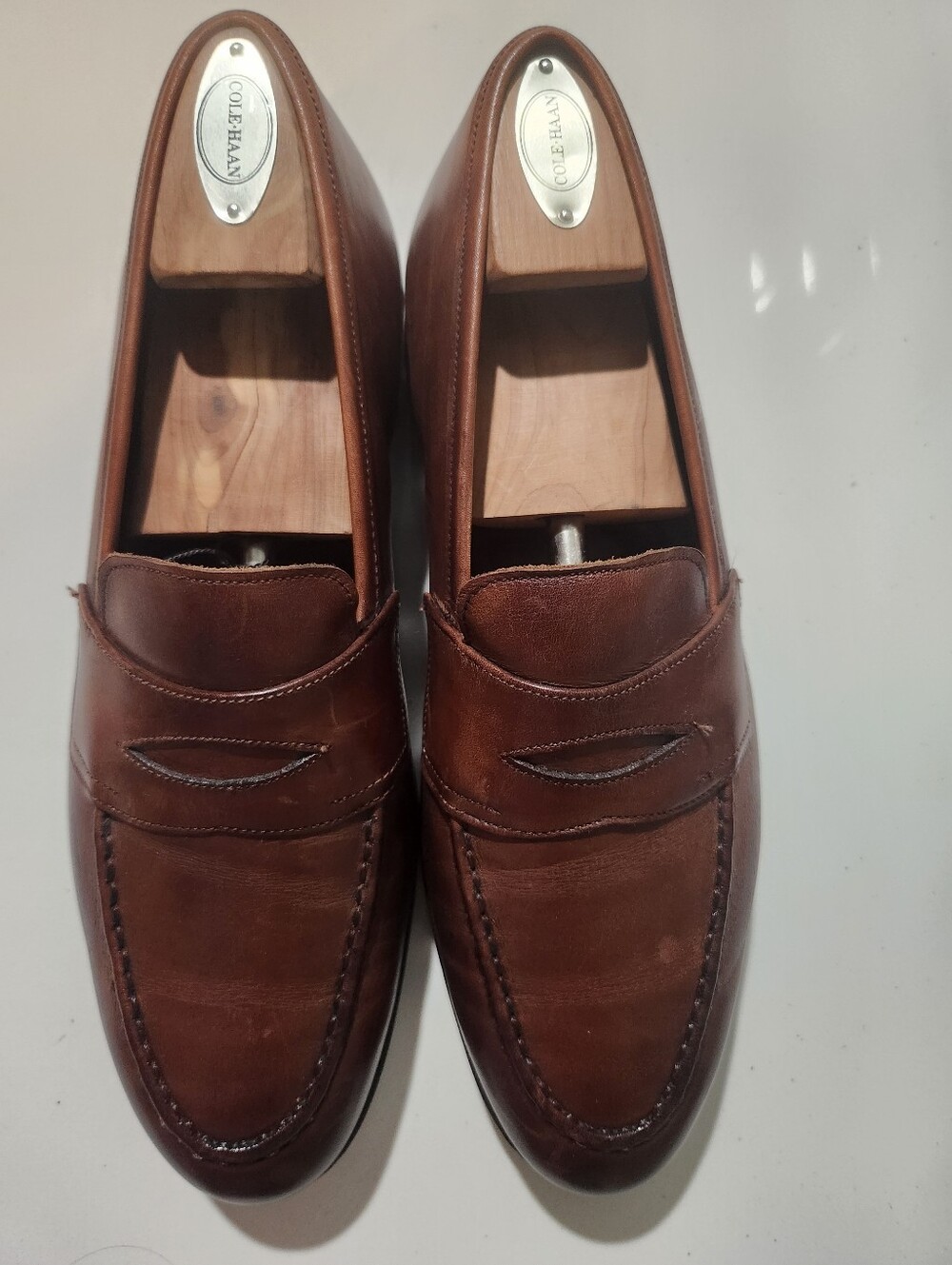 Edward Green X Paul Stuart Leather Mens  Brown Loafers Size 7 D  Handmade NWOB - Picture 11 of 11